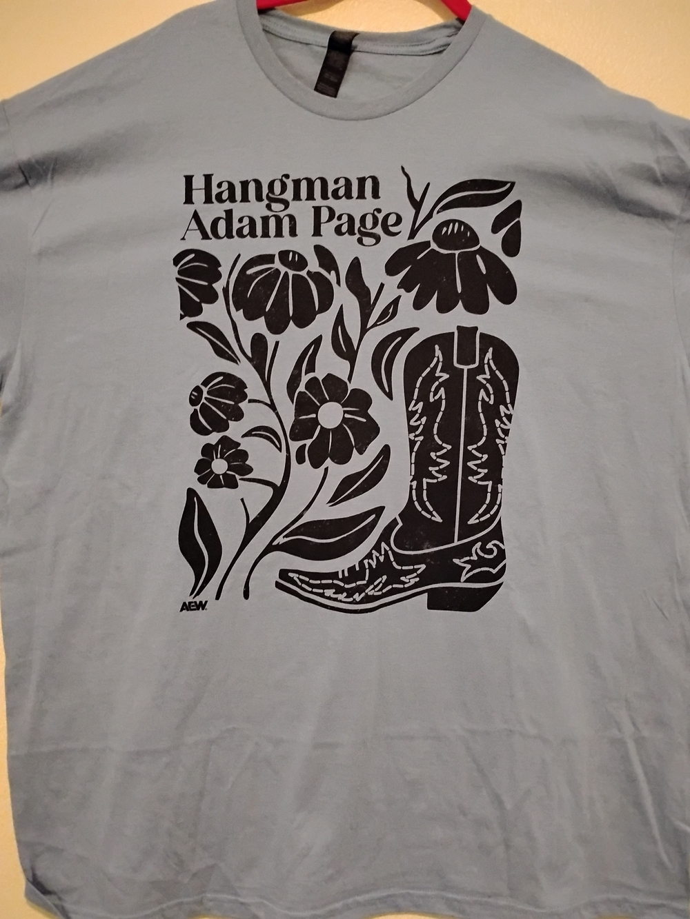 BRAND New Never Worn Aew Official Hangman Adam Page Flowers 2x Grey